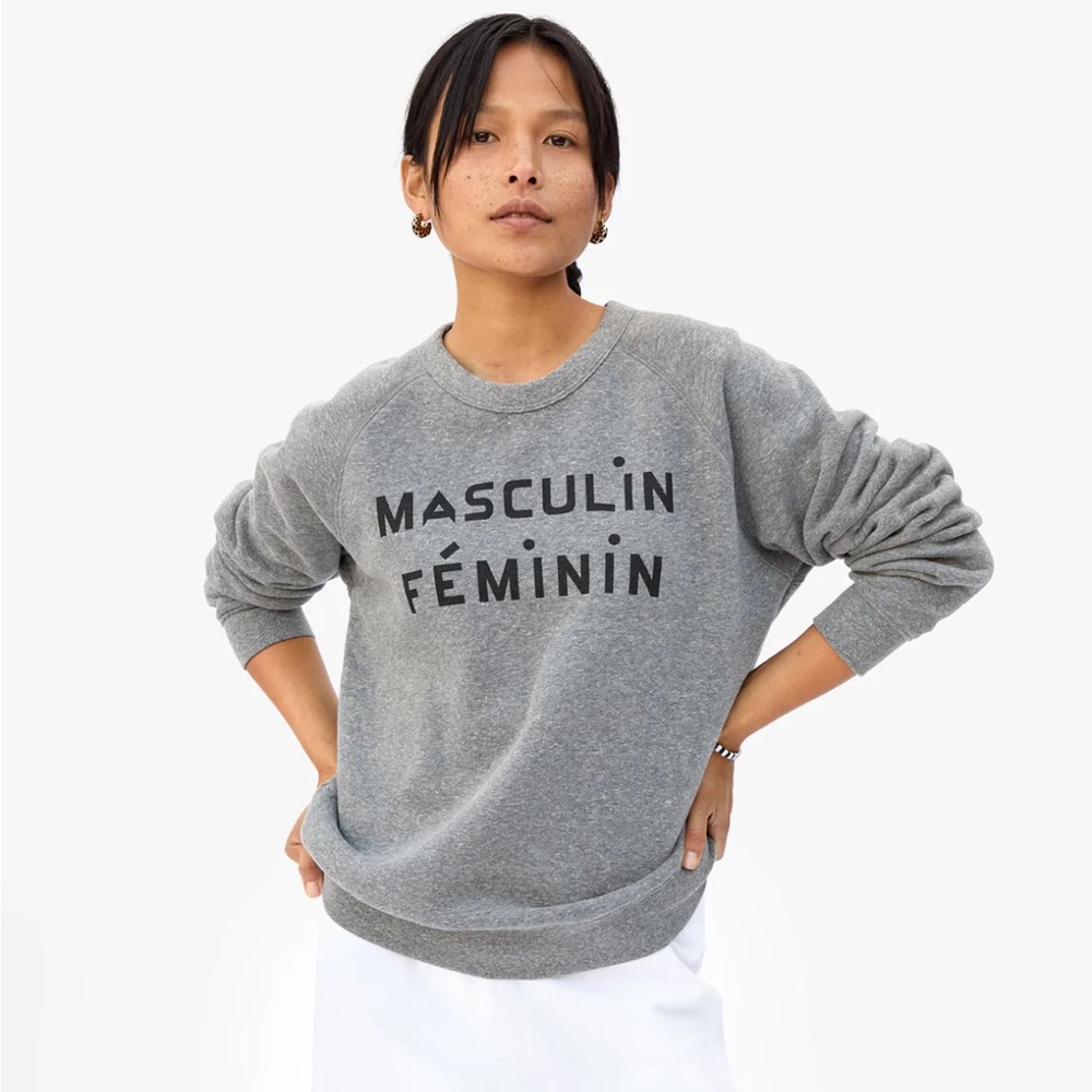 Clare V. Masculin Feminin Sweatshirt. XXL